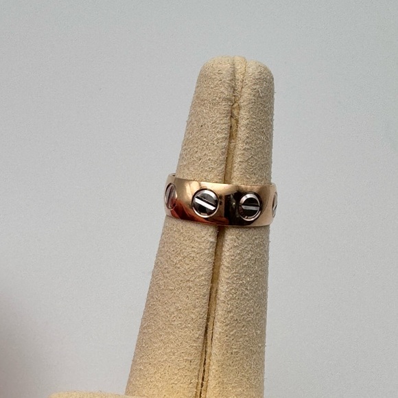 Vintage WBI 14K Two-Tone Screw Head Band Ring Size 5 Yellow White Gold - Picture 13 of 16